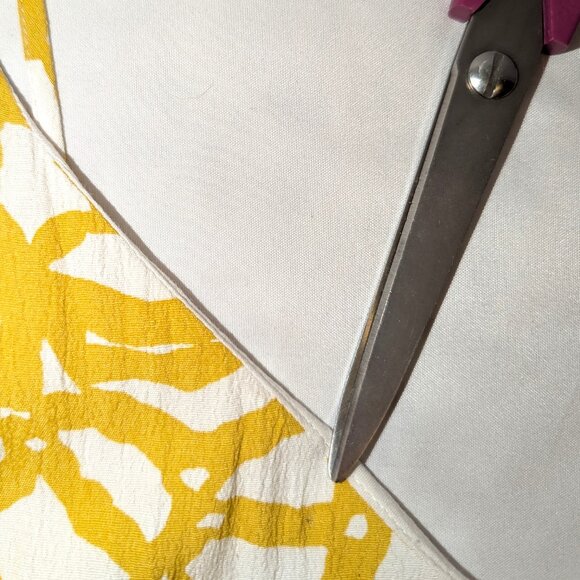 Maeve | Anthropologie Brittany Jumpsuit in Goldenrod Yellow & White | Size 0 - Picture 10 of 10